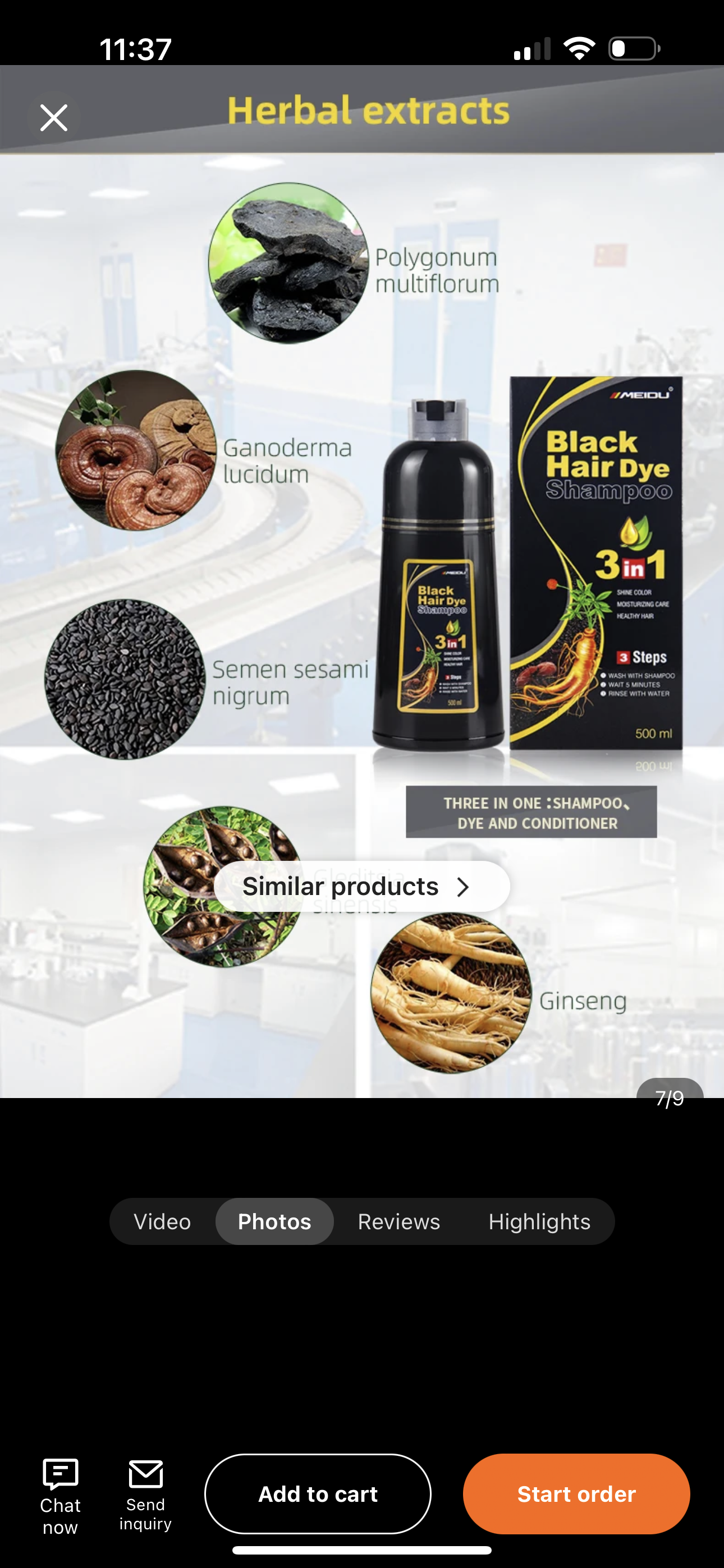 MEIDU DYE SHAMPOO FOR GRAY HAIR