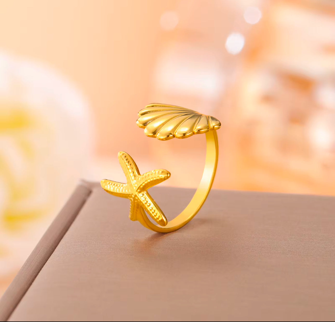 STAR-SHELL OPEN RING