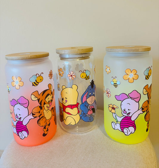 FRIENDS POOH GLASS CUPS