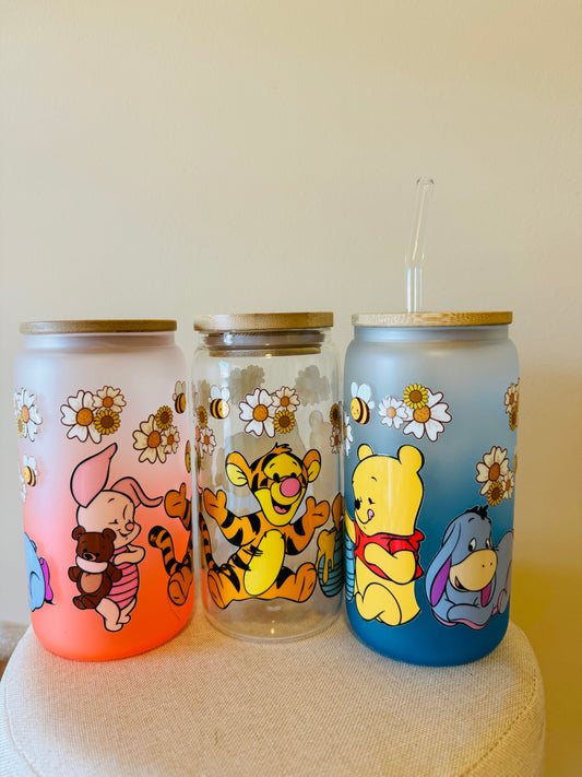 SWEET POOH GLASS CUP