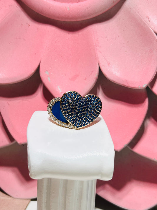 BLUE HEART RING