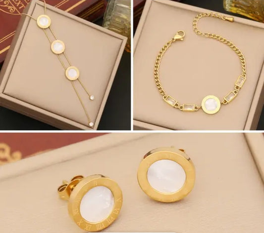 DANIELLA SET-3PCS(earrings, necklace and bracelet)